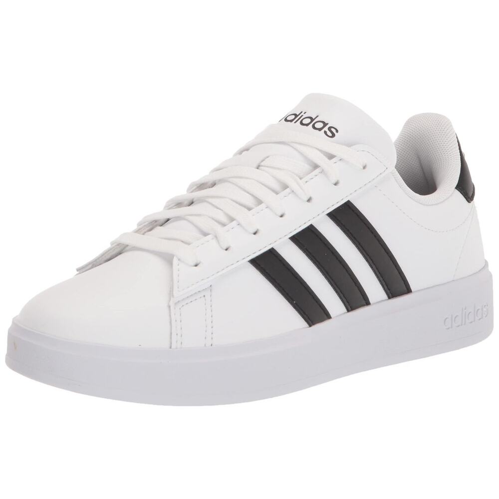 Adidas Womens Grand Court 2 Tennis Shoes White Black Size 7.5 New Casual Shoes